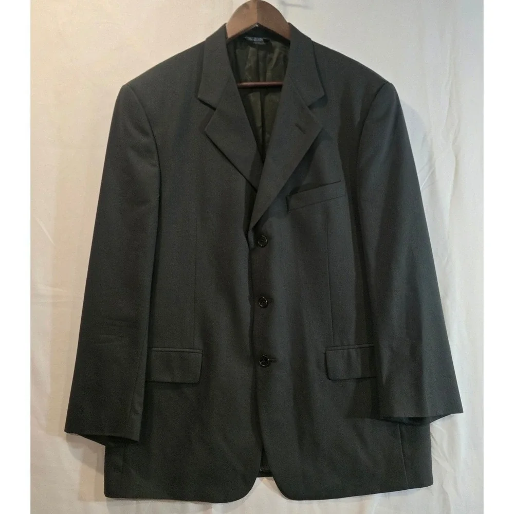 Vito Rufulo Men's‎ Charcoal Gray Wool Blend Suit Jacket Blazer Made in Italy M